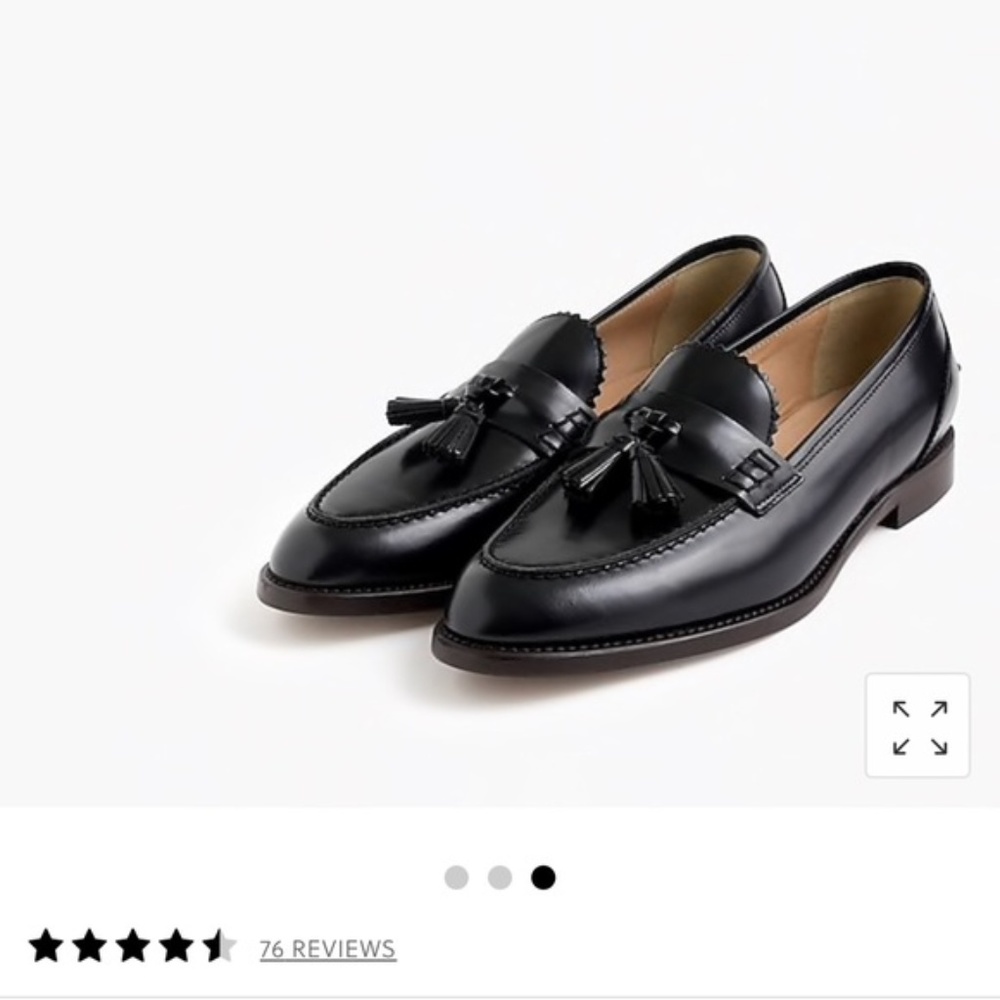 J Crew Black Biella Tassle Loafers